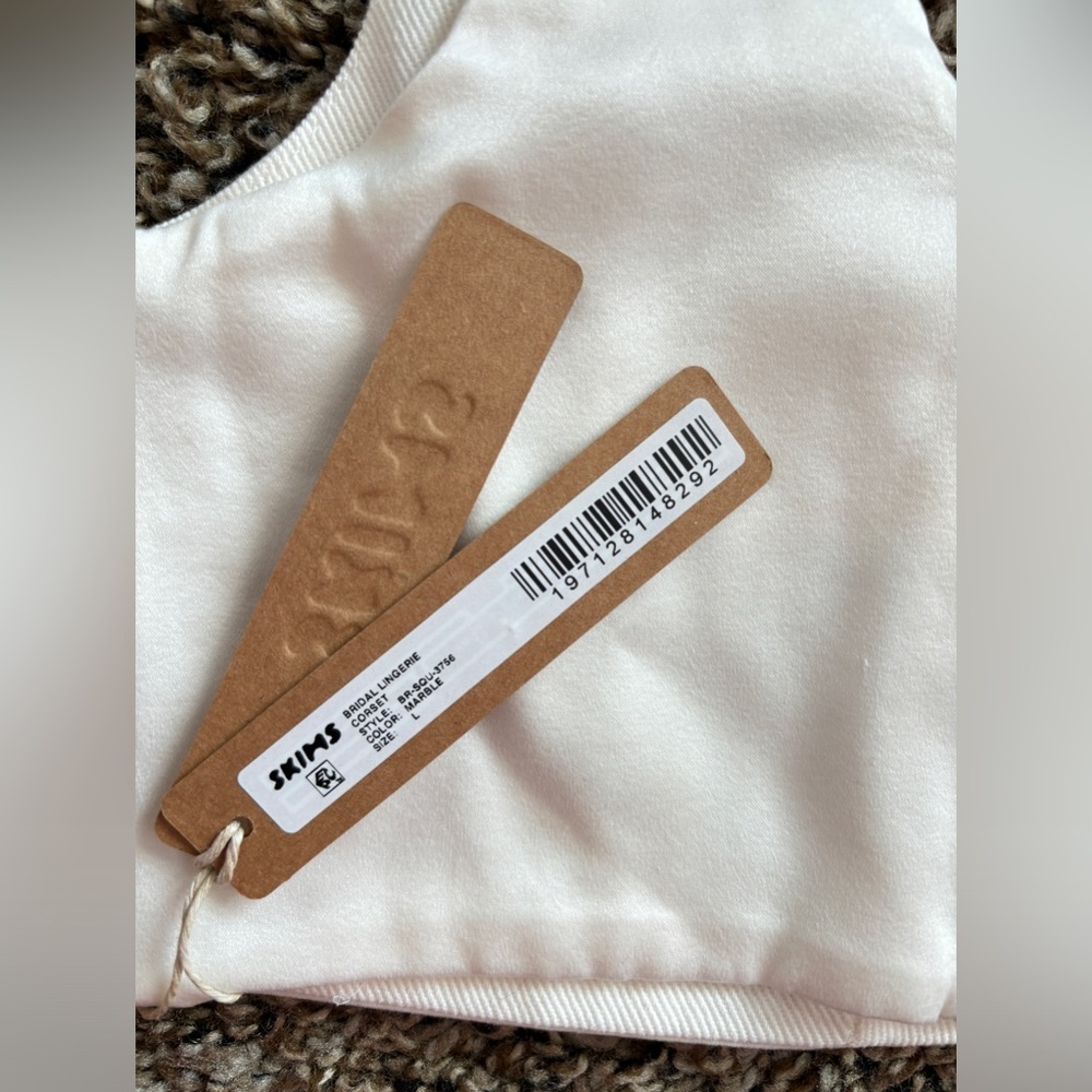 NWT • Skims • Bridal Lingerie Square Neck Corset Top • Marble • Medium - Picture 4 of 8